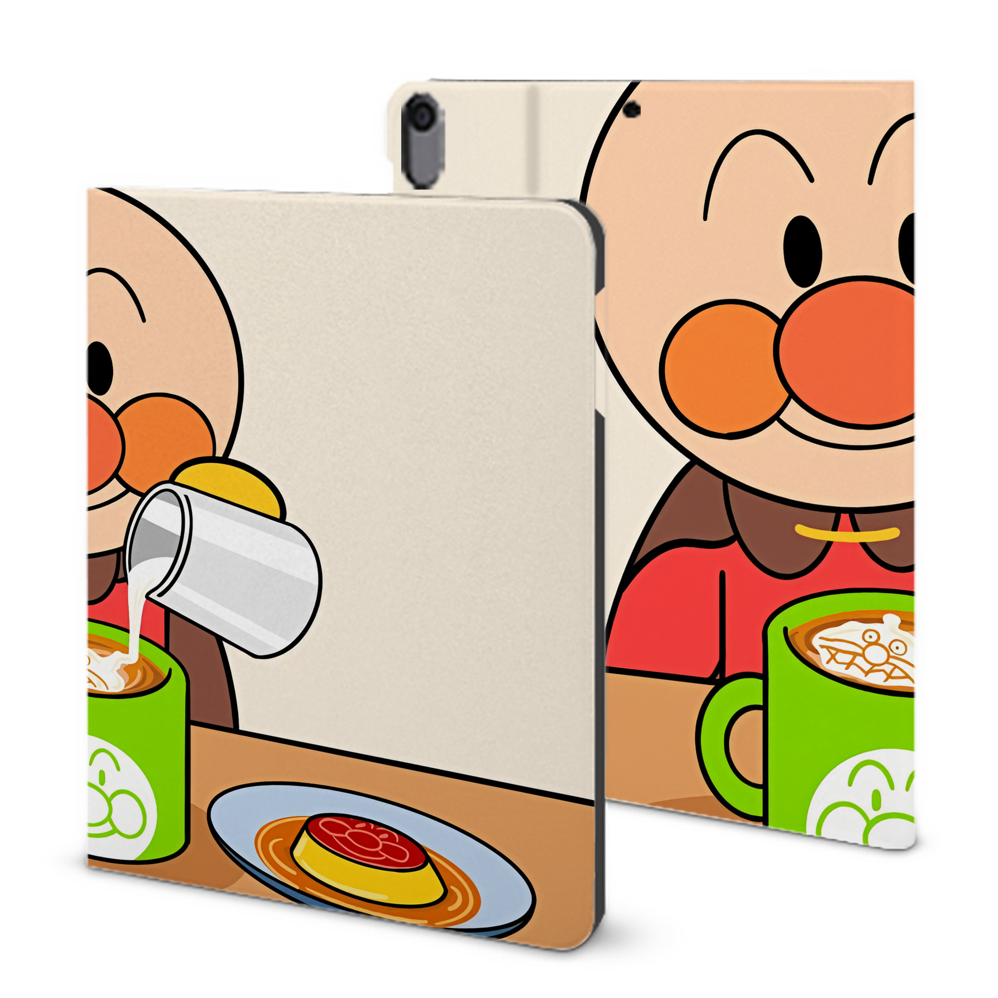 （画像用） アンパンマン Anpanman IPad ケース ブック型 PUレザー TPU 耐衝撃 軽量 薄型 ペン収納なし 全面保護 IPad 各モデル対応
